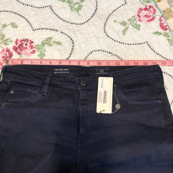AG Adriano Goldschmied Jeans The Jodi Crop High-Rise Slim Flare Size 32 - Picture 12 of 13